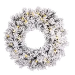 Kerstverlichting-Black Box Trees Dinsmore Kerstkrans - LED - Ø60 cm - Frosted Green