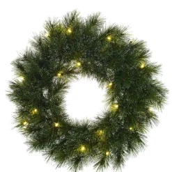 Kerstverlichting-Black Box Trees Glendon Kerstkrans met LED Verlichting - Ø60cm - Groen