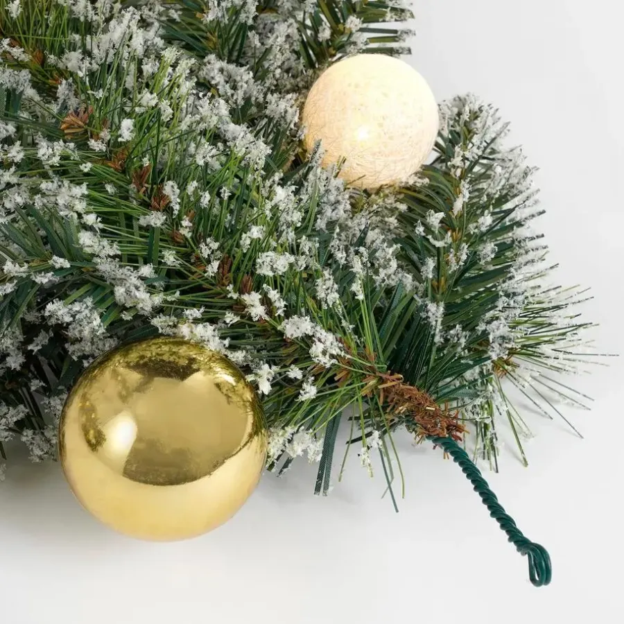 Kerstdecoratie-Black Box Trees Kaprun Guirlande met Verlichting - L270 x Ø25 cm - Goud