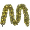 Kerstdecoratie-Black Box Trees Nagoya Guirlande met Verlichting - L270 x Ø20 cm - Groen