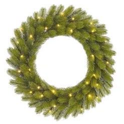 Kerstverlichting-Black Box Trees Nigata Kerstkrans met LED Verlichting - Ø60 cm - Groen