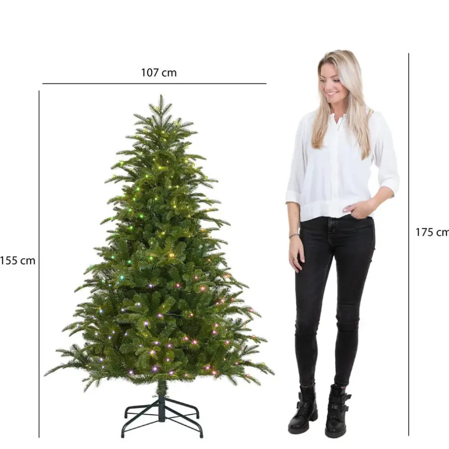 Kerstbomen-Black Box Trees Smart lighting Nestow Kunstkerstboom - H155 x Ø107 cm