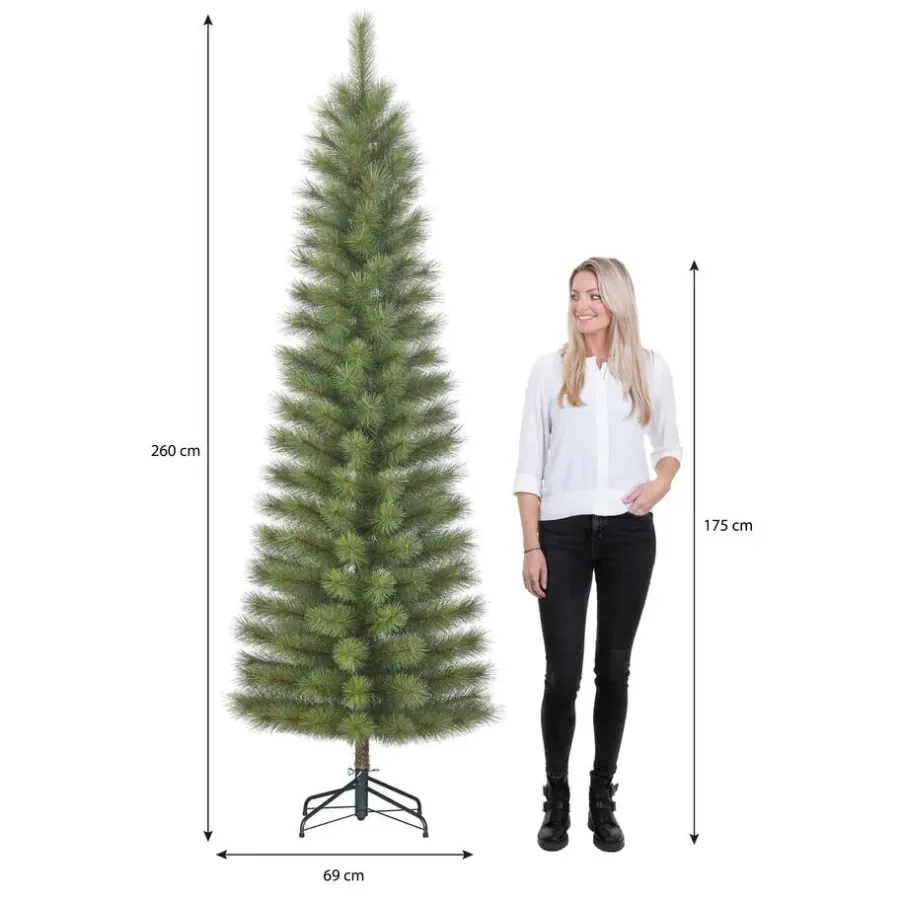 Black Box Trees Sotka Smalle Kunstkerstboom - H260 x Ø69 cm - Groen