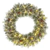 Black Box Trees Vandans Kerstkrans met LED - Ø60 cm - Groen Frosted