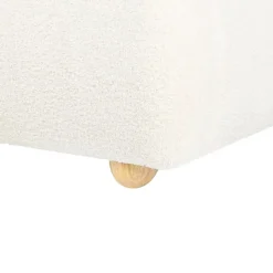 Beliani BLAGNAC - Bed met opbergruimte - Wit - 160 x 200 cm - Bouclé