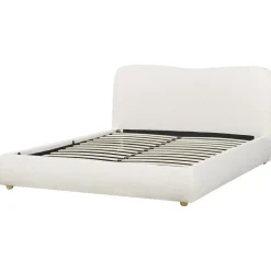 Beliani BLAGNAC - Bed met opbergruimte - Wit - 160 x 200 cm - Bouclé
