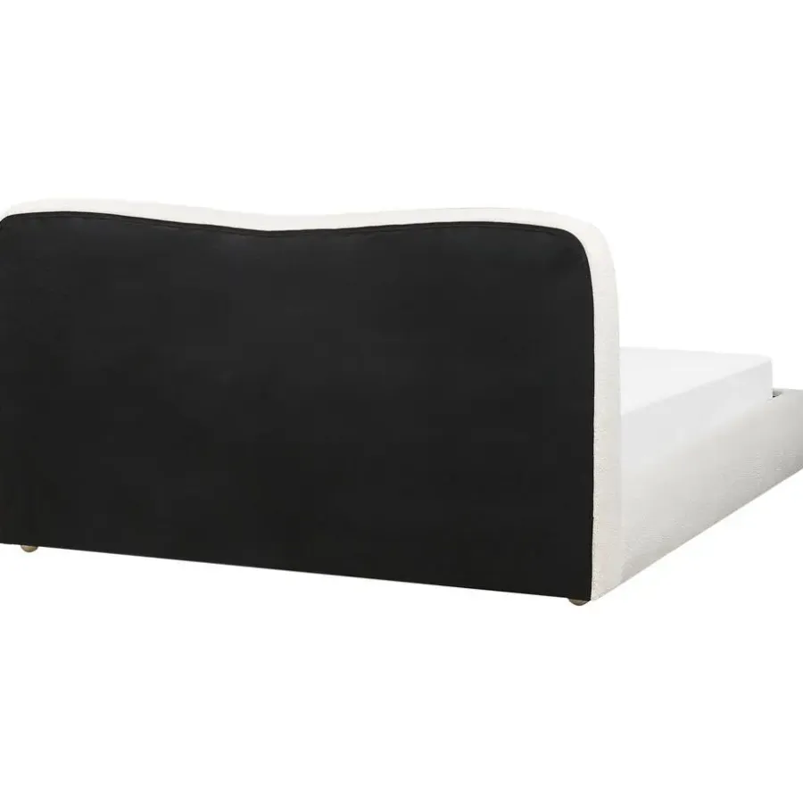 Beliani BLAGNAC - Bed met opbergruimte - Wit - 160 x 200 cm - Bouclé
