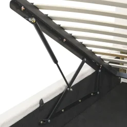 Beliani BLAGNAC - Bed met opbergruimte - Wit - 160 x 200 cm - Bouclé