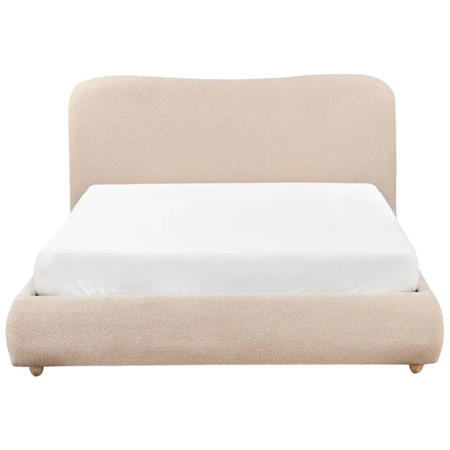 Twijfelaars-Leen Bakker BLAGNAC - Tweepersoonsbed - Beige - 140 x 200 cm - Bouclé