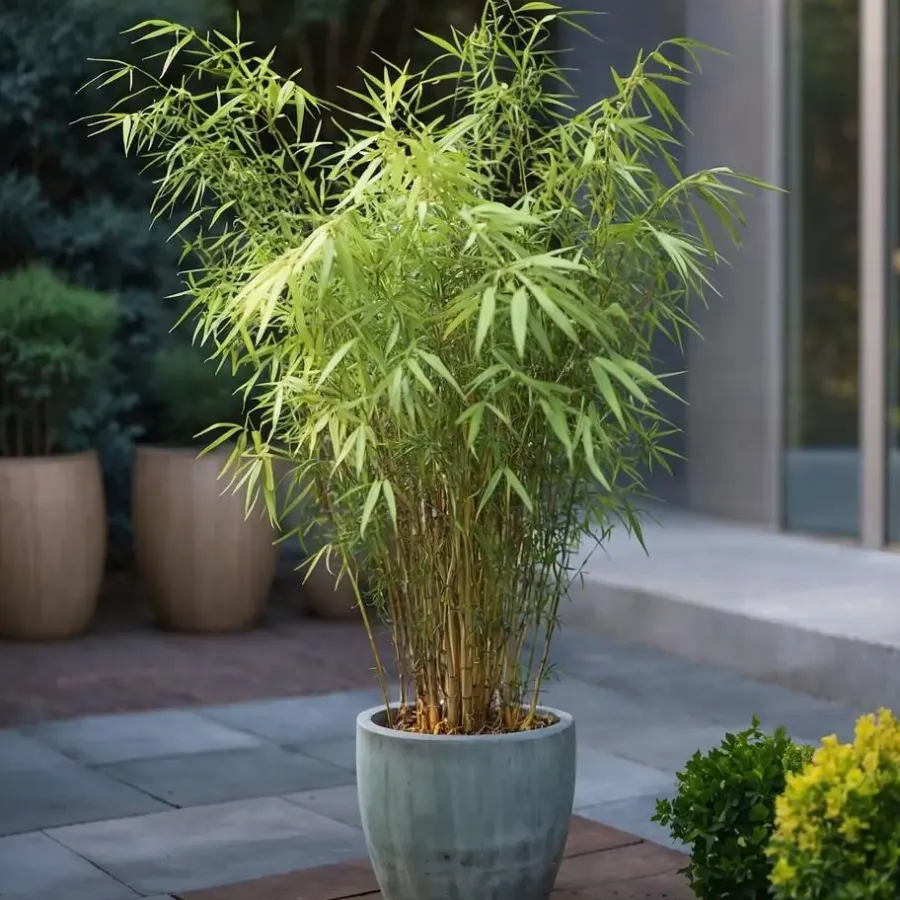 Planten-Plant in a Box Blauwe bamboe - Set van 6 - Fargesia papyrifera 'Grex' - Hoogte 30-40cm - ⌀13cm