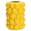 Merkloos Bloemenvaas citroenen - geel - keramiek - D12 x H19 cm