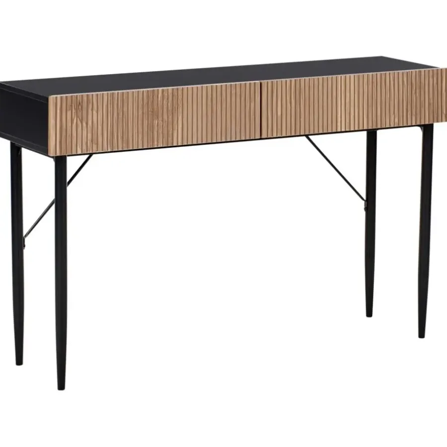 Leen Bakker BLYTHE - Consoletafel - Zwart/Bruin - MDF