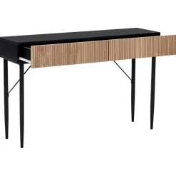 Leen Bakker BLYTHE - Consoletafel - Zwart/Bruin - MDF