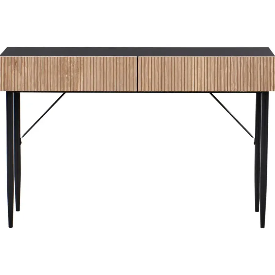 Leen Bakker BLYTHE - Consoletafel - Zwart/Bruin - MDF
