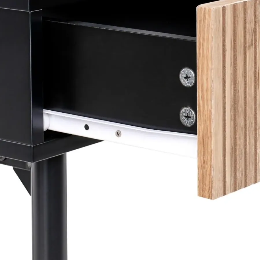 Leen Bakker BLYTHE - Consoletafel - Zwart/Bruin - MDF