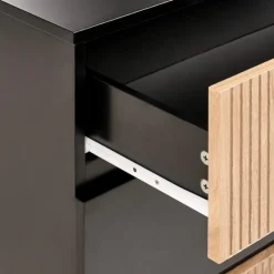 Leen Bakker BLYTHE- Ladekast 4 lades - Zwart/Bruin - MDF
