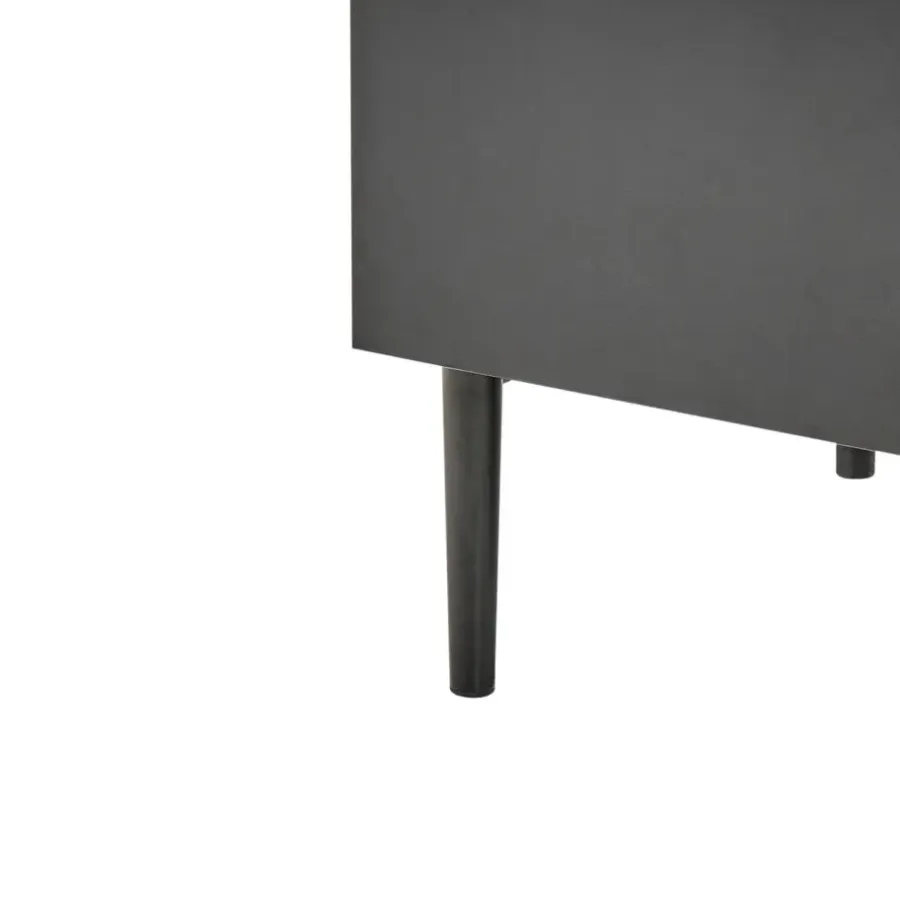 Leen Bakker BLYTHE- Ladekast 4 lades - Zwart/Bruin - MDF