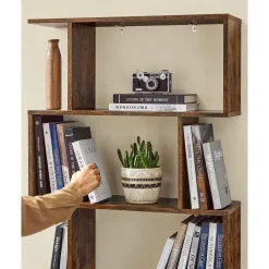 Boekenkasten|Boekenkasten-Bobbel Home - Boekenkast - Kubus - 6 Compartimenten - Bruin