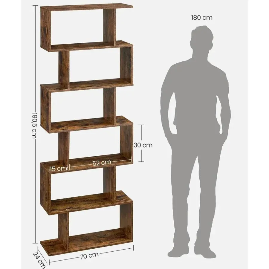 Boekenkasten|Boekenkasten-Bobbel Home - Boekenkast - Kubus - 6 Compartimenten - Bruin