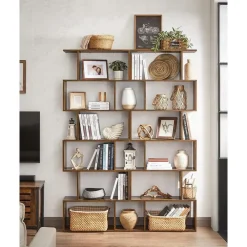 Boekenkasten|Boekenkasten-Bobbel Home - Boekenkast - Kubus - 6 Compartimenten - Bruin