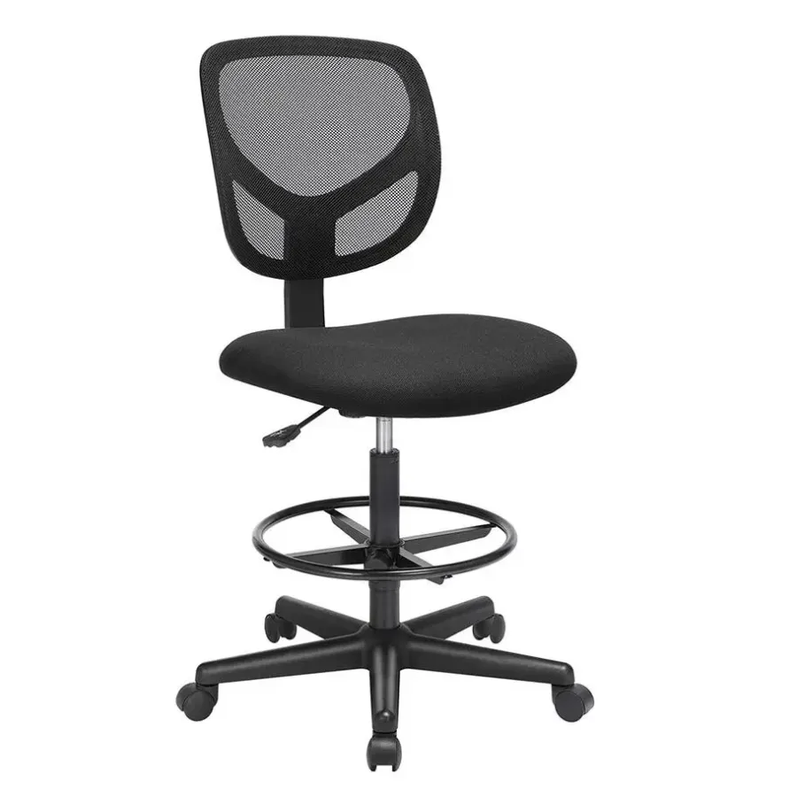 Bureaustoelen|Bureaustoelen-Bobbel Home - Ergonomische bureaustoel - Verstelbare voetsteun - Zwart