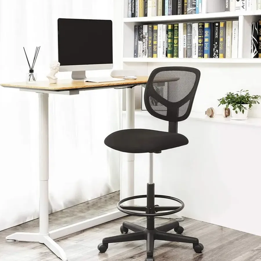 Bureaustoelen|Bureaustoelen-Bobbel Home - Ergonomische bureaustoel - Verstelbare voetsteun - Zwart