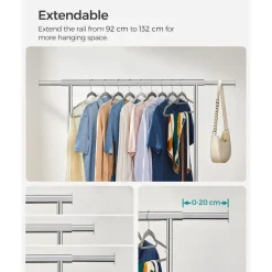Kledingrekken|Kledingrekken-Parya Home Bobbel Home - Kledingrek Met Uitschuifbare Kledingstang