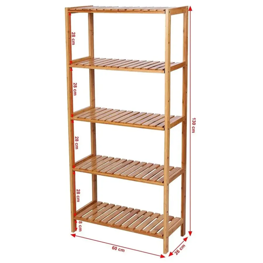 Bobbel Home - Opbergrek- Bamboe - 5 Planken