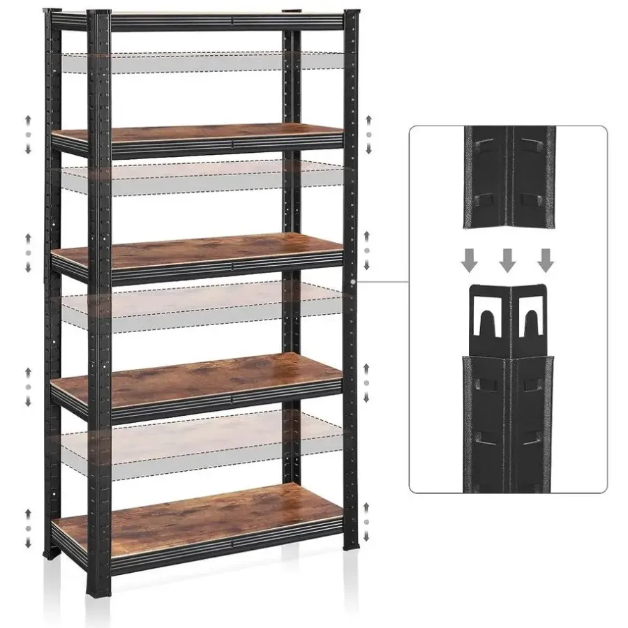 Stellingkasten-Bobbel Home - Stellingkast - Industriële Opbergrek - Verstelbare planken -