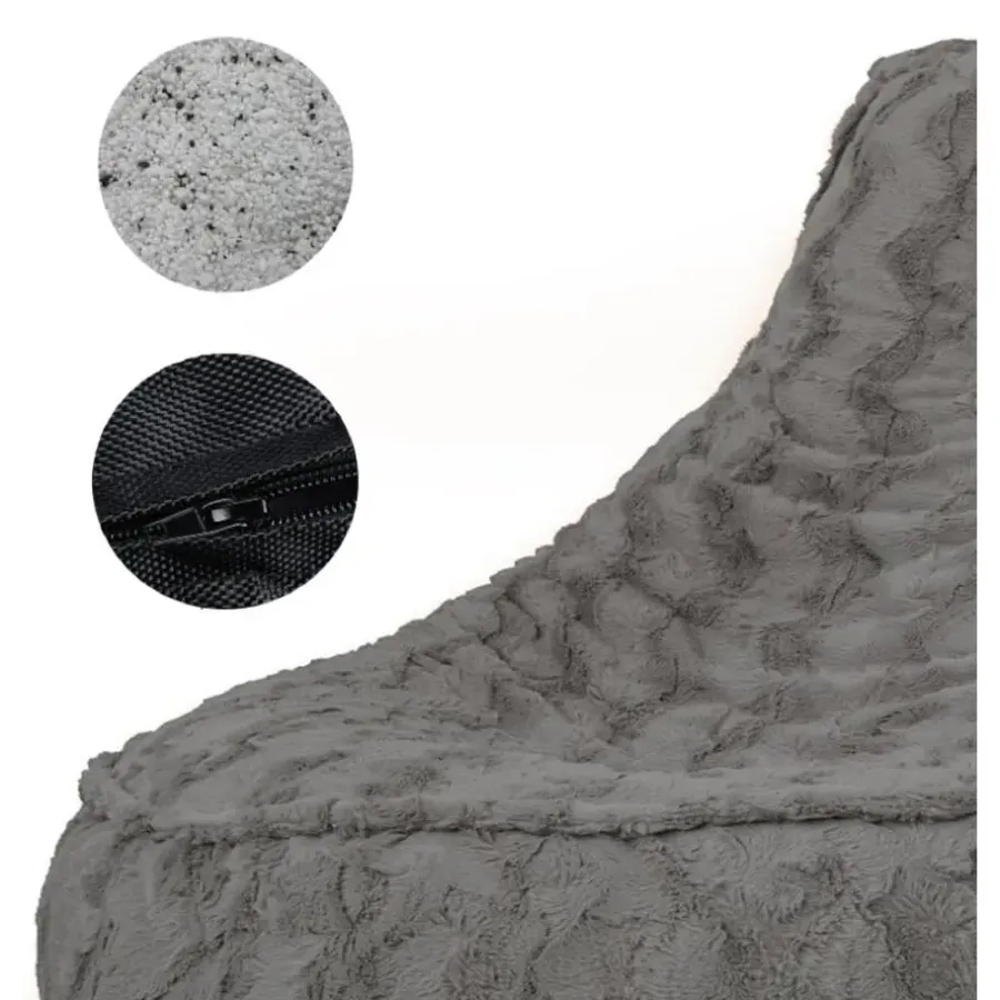 Zitzakken-Bobbel Home - Zitzak Stoelvorm - Florance - Faux fur - Zitstoel - 100 liter -