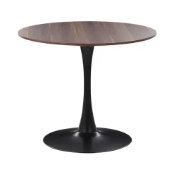 Ronde Eettafels-Beliani BOCA - Ronde eettafel - Donkere houtkleur - 90 cm - MDF