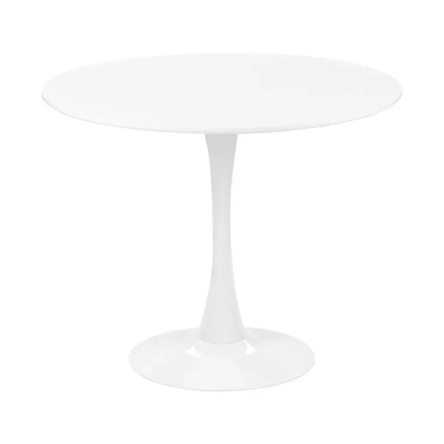 Beliani BOCA - Ronde eettafel - Wit - 90 cm - MDF