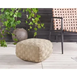 Poefen-Leen Bakker BODLA - Buitenpoef - Beige - 50 x 50 cm - Synthetisch materiaal