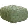 Leen Bakker BODLA - Buitenpoef - Groen - 50 x 50 cm - Synthetisch materiaal