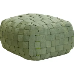 Leen Bakker BODLA - Buitenpoef - Groen - 50 x 50 cm - Synthetisch materiaal