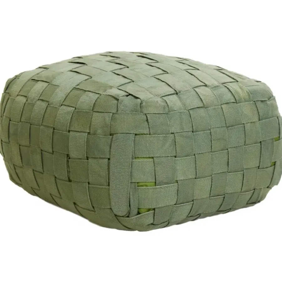 Leen Bakker BODLA - Buitenpoef - Groen - 50 x 50 cm - Synthetisch materiaal