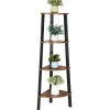 Merkloos Boekenkast - hoekkast - 4 legplanken - 34x125x34 cm - vintage bruin