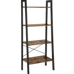 Boekenkasten|Boekenkasten-Merkloos Boekenkast - industriële look - 56x137x34 cm - vintage bruin