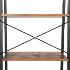 Boekenkasten|Boekenkasten-Merkloos Boekenkast - industriële look - 56x137x34 cm - vintage bruin