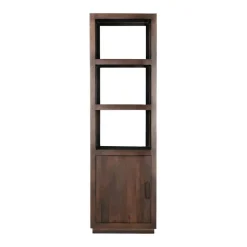Livingfurn Boekenkast Bruin Mangohout - 45x60x200cm - Jaxx