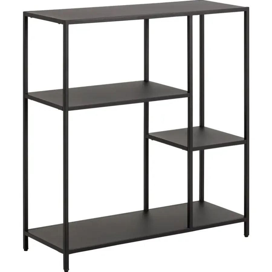 Boekenkasten|Boekenkasten-Leen Bakker Boekenkast Jaxx - zwart - 86x79,5x30 cm