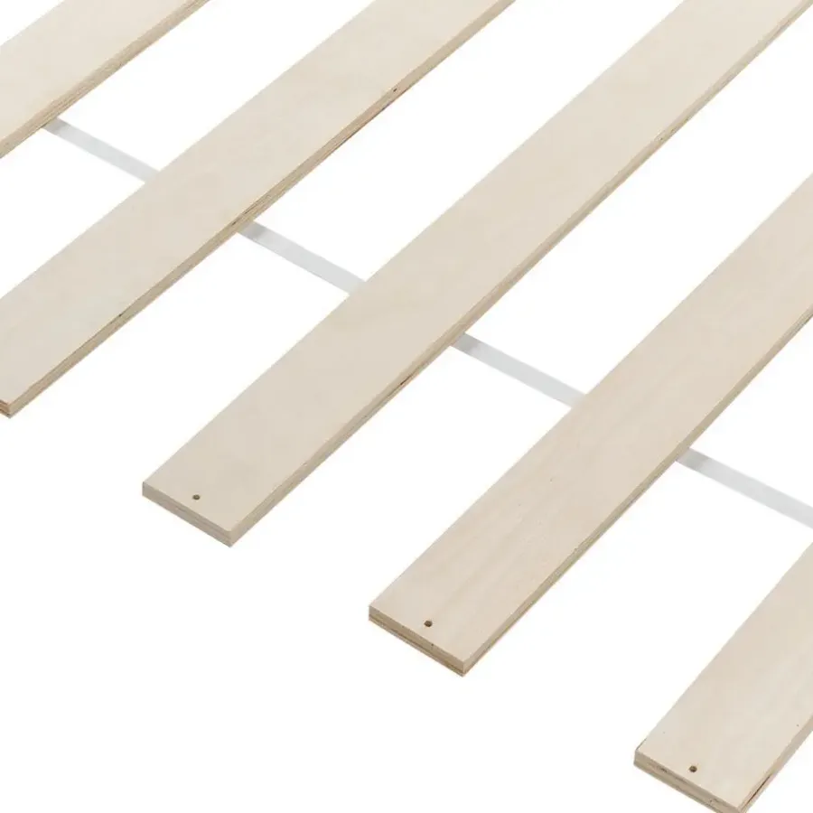 Kinderbedden-Beliani BONNAC - Eenpersoonsbed - Wit - 90 x 200 cm - Dennenhout