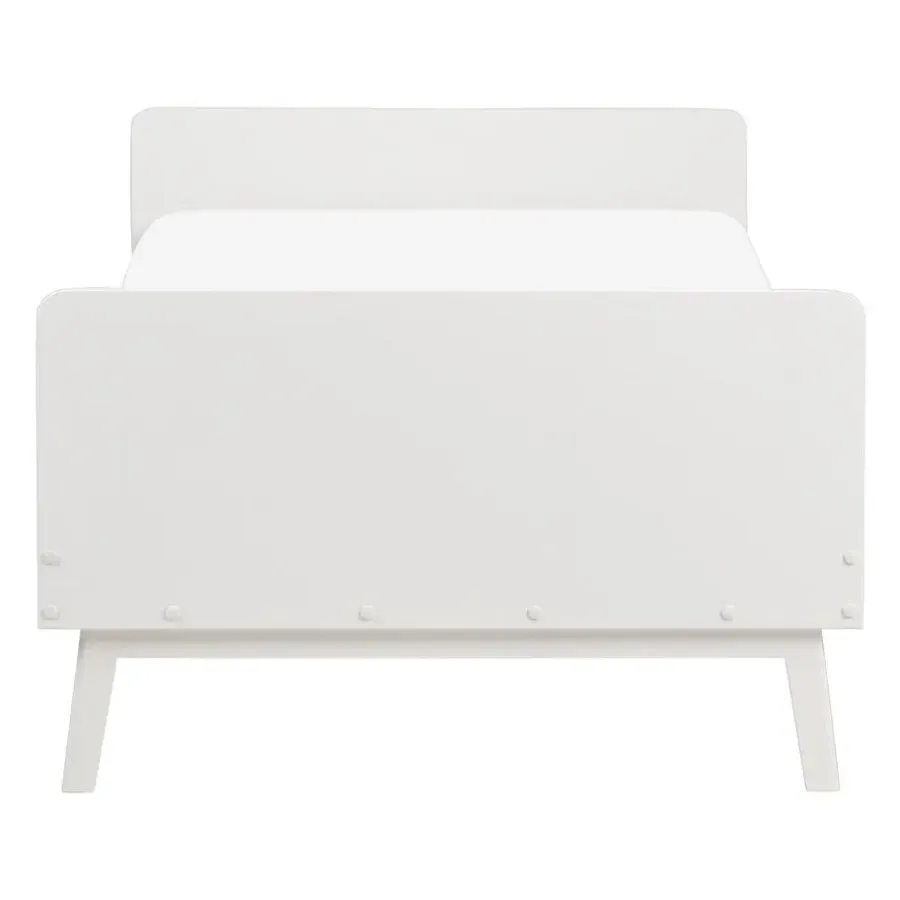 Kinderbedden-Beliani BONNAC - Eenpersoonsbed - Wit - 90 x 200 cm - Dennenhout
