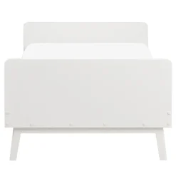 Kinderbedden-Beliani BONNAC - Eenpersoonsbed - Wit - 90 x 200 cm - Dennenhout