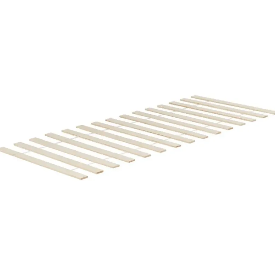 Kinderbedden-Beliani BONNAC - Eenpersoonsbed - Wit - 90 x 200 cm - Dennenhout