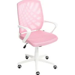 Bureaustoelen|Bureaustoelen-Leen Bakker BONNY - Bureaustoel - Roze - Polyester