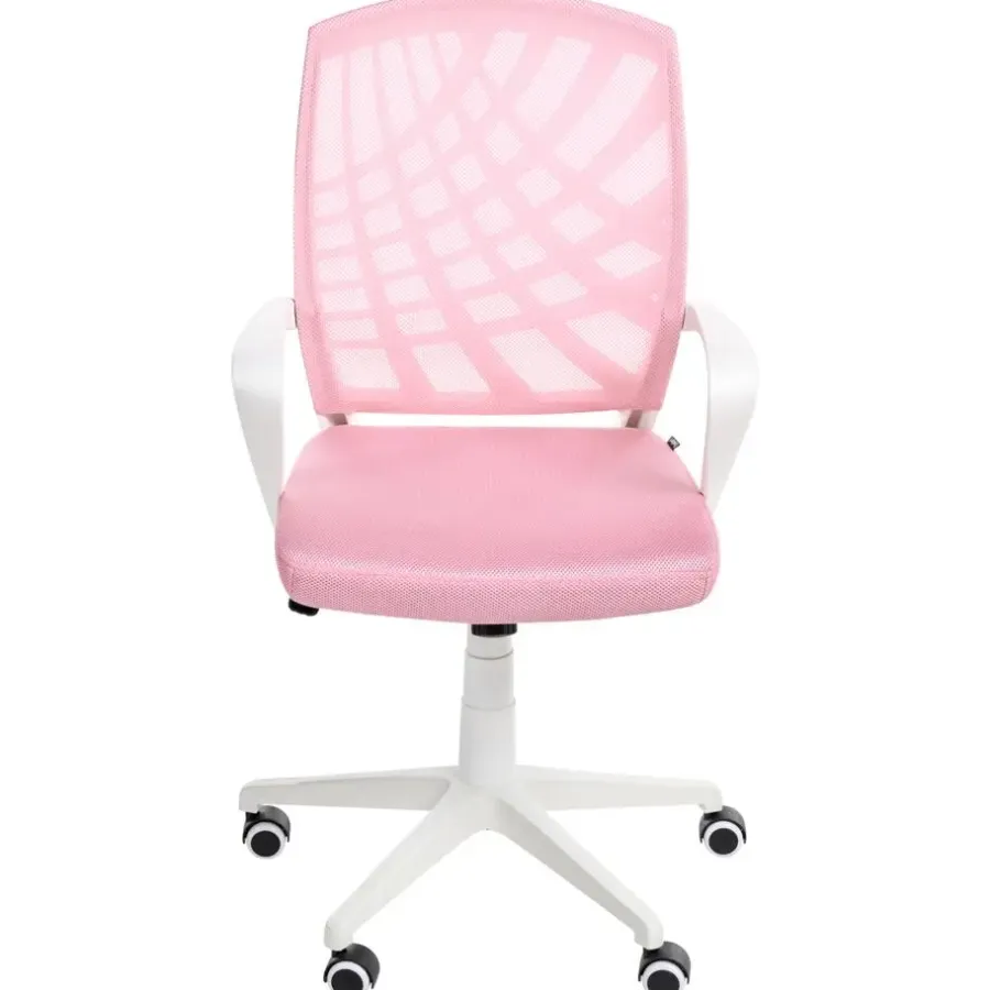 Bureaustoelen|Bureaustoelen-Leen Bakker BONNY - Bureaustoel - Roze - Polyester
