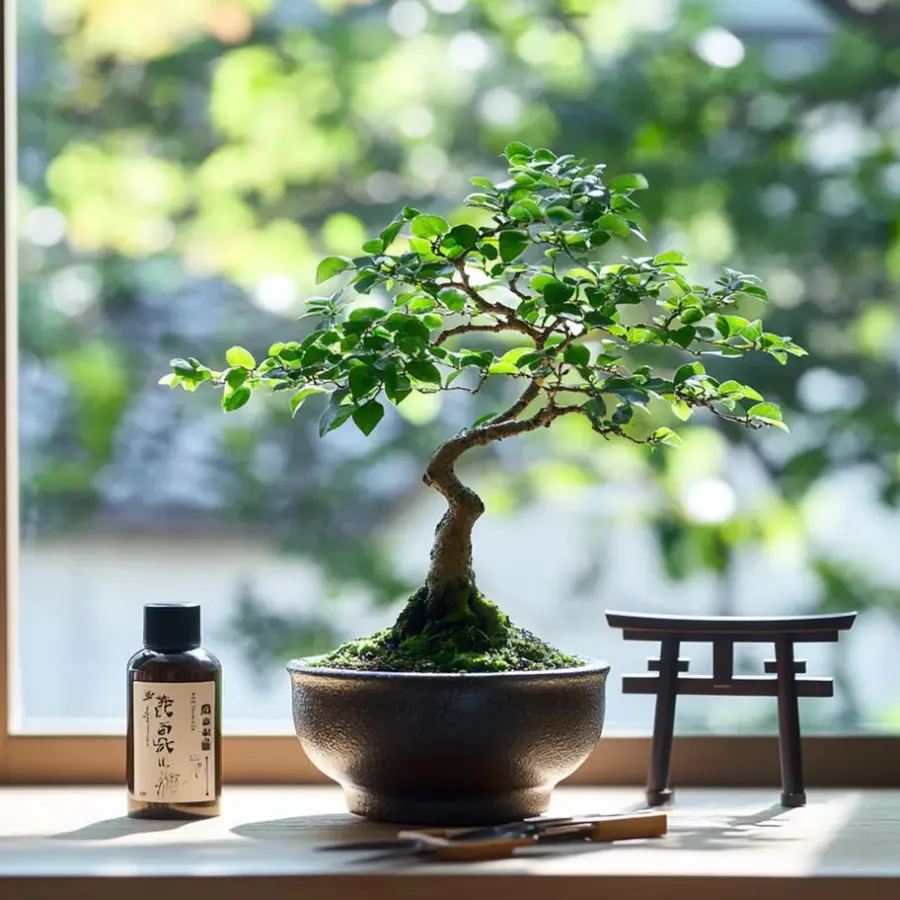 Kamerplanten-Plant in a Box Bonsai - Carmona microphylla - Hoogte 20-30cm - ⌀15cm