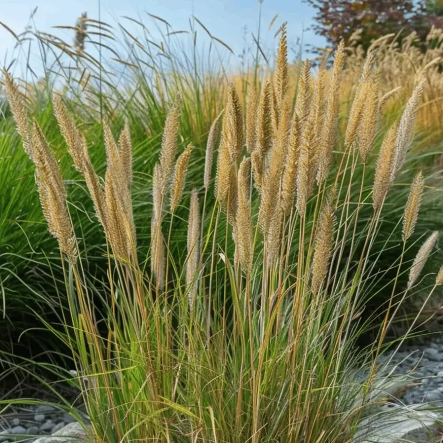 Planten|Tuinplanten-Plant in a Box Bont struisriet - Calamagrostis acutiflora 'Overdam' - Hoogte 20-30cm - ⌀23cm