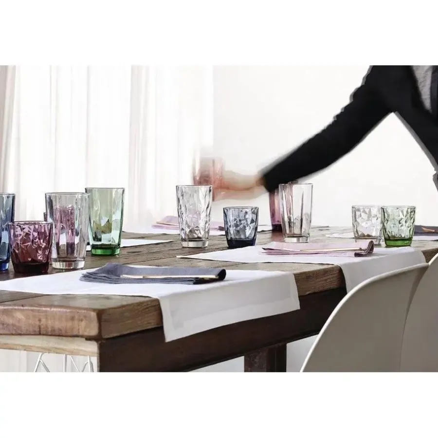 Bormioli Rocco Diamond waterglas - 39 cl - Blauw - Set-6
